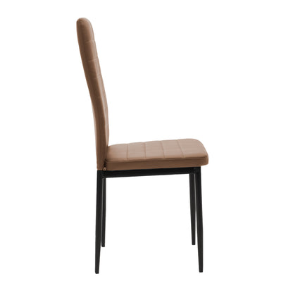 Chair Parker pakoworld PU cappuccino-black leg 42x48x98cm