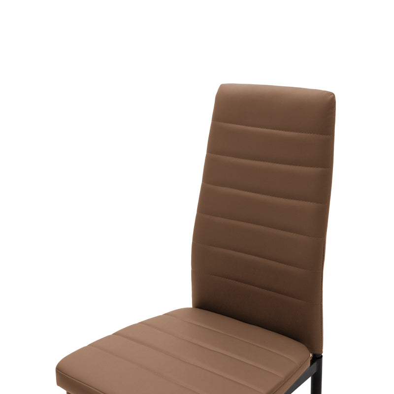 Chair Parker PU brown-black leg 42x48x98cm