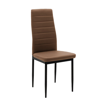 Chair Parker pakoworld PU cappuccino-black leg 42x48x98cm