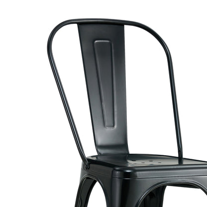 Chair Utopia pakoworld metal black 44x44x85cm