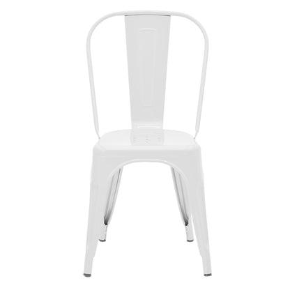 Chair Utopia pakoworld metal white 44x44x85cm