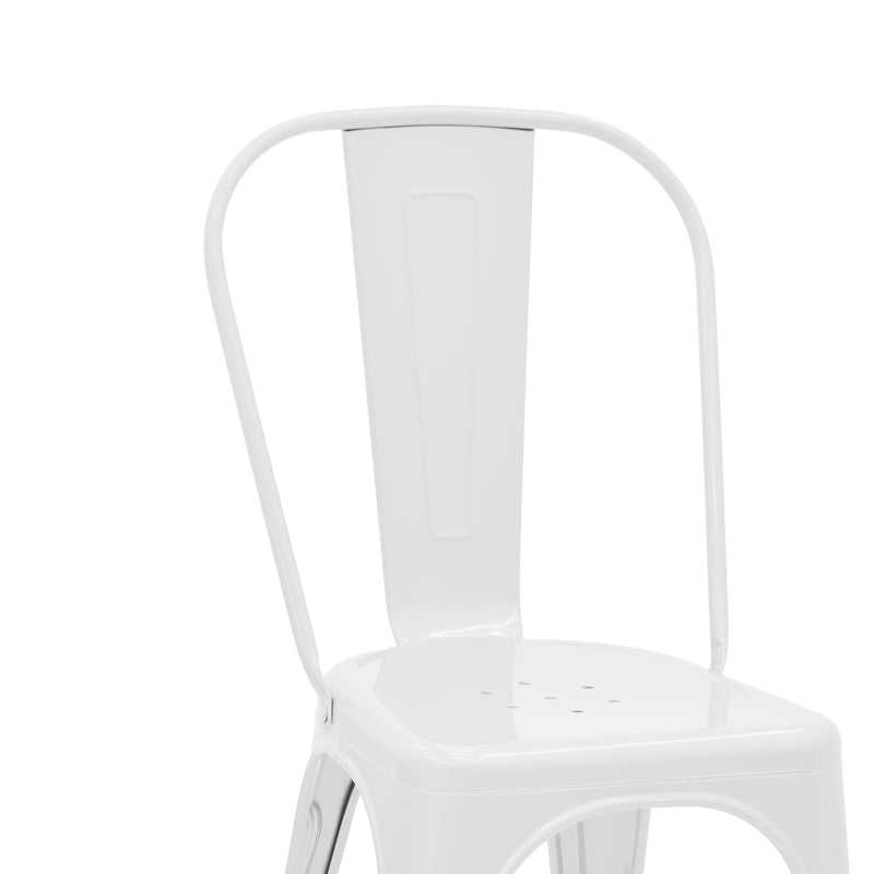 Chair Utopia pakoworld metal white 44x44x85cm