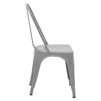 Chair Utopia pakoworld metal grey 44x44x55cm