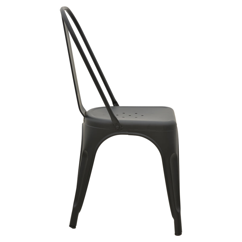 Chair Utopia pakoworld metal black matte 44x44x85cm