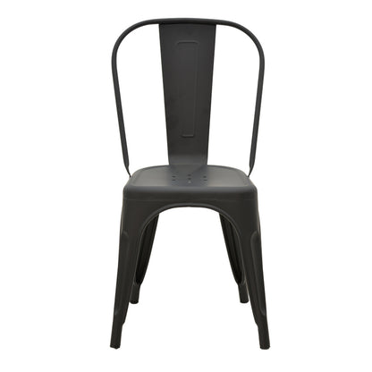 Chair Utopia pakoworld metal black matte 44x44x85cm