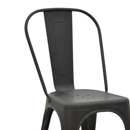 Chair Utopia pakoworld metal black matte 44x44x85cm