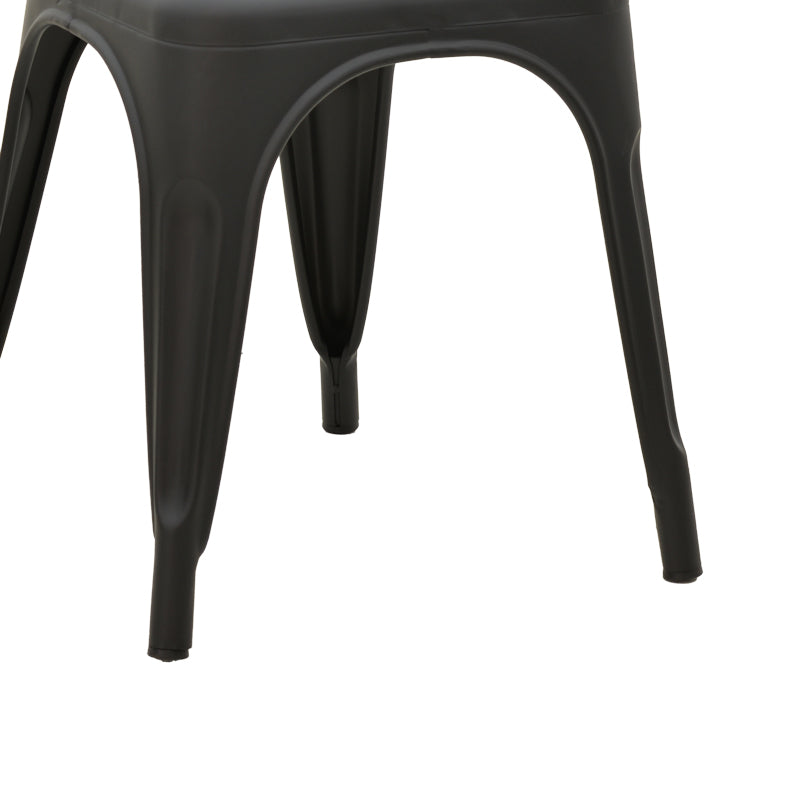 Chair Utopia pakoworld metal black matte 44x44x85cm