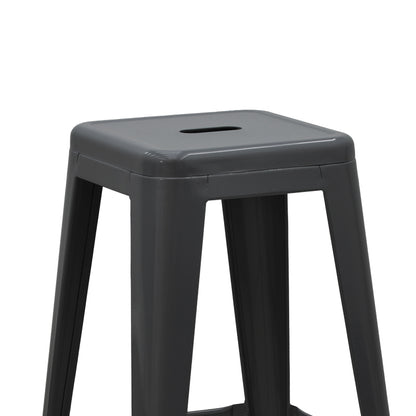 Bar stool Utopia pakoworld metal black 42x42x76cm