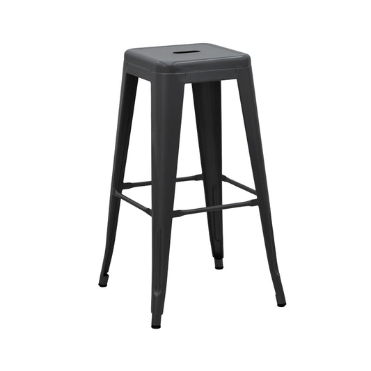 Bar stool Utopia pakoworld metal black 42x42x76cm