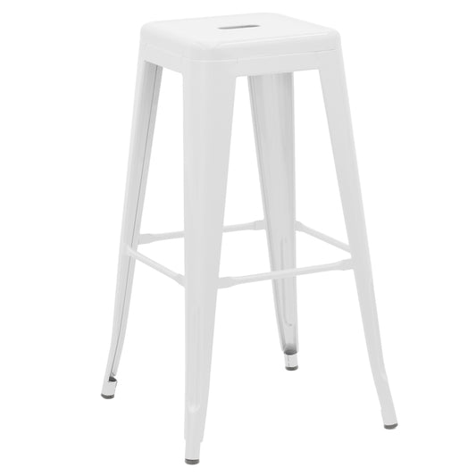 Bar stool Utopia pakoworld metal white 42x42x76cm