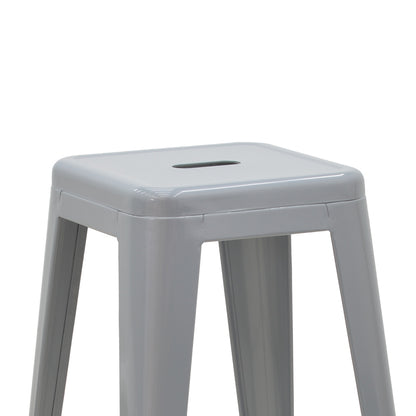 Bar stool Utopia pakoworld metal grey 42x42x76cm