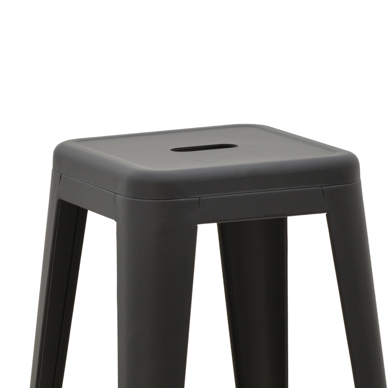 Bar stool Utopia pakoworld metal black matte 42x42x76cm