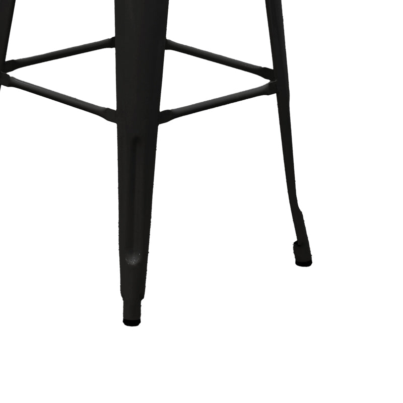 Bar stool with backrest Utopia pakoworld metal black 42x42x97cm