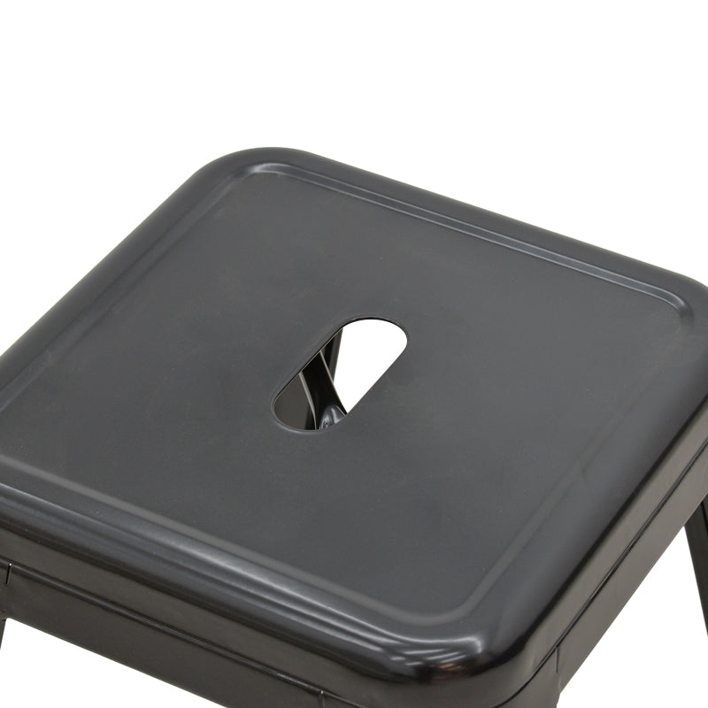 Stool Utopia pakoworld metal black 30x30x45cm