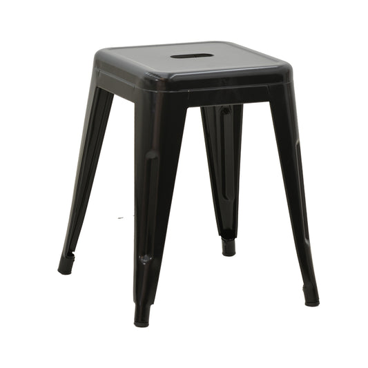 Stool Utopia pakoworld metal black 30x30x45cm