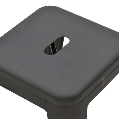 Stool Utopia pakoworld metal black matte 30x30x45cm