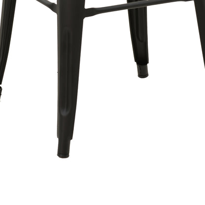 Stool Utopia pakoworld metal black matte 30x30x45cm