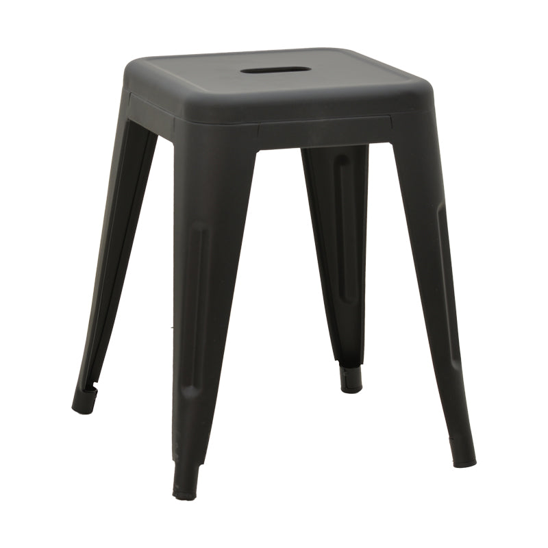 Stool Utopia pakoworld metal black matte 30x30x45cm