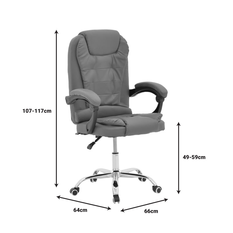 Office chair manager Kardi pakoworld black pu 66x64x117cm