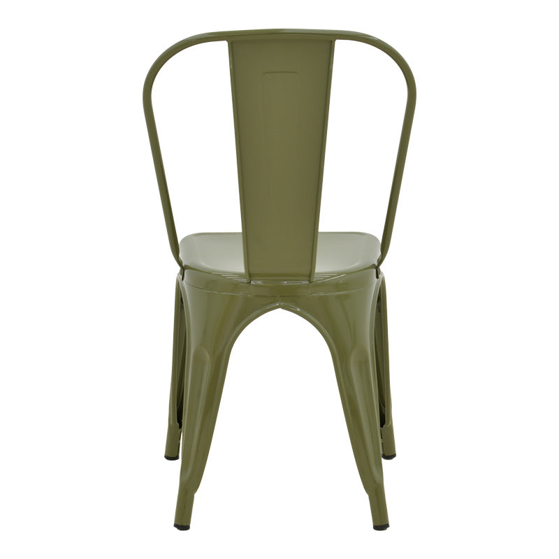 Utopia chair metal in olive green color 44x44x85cm