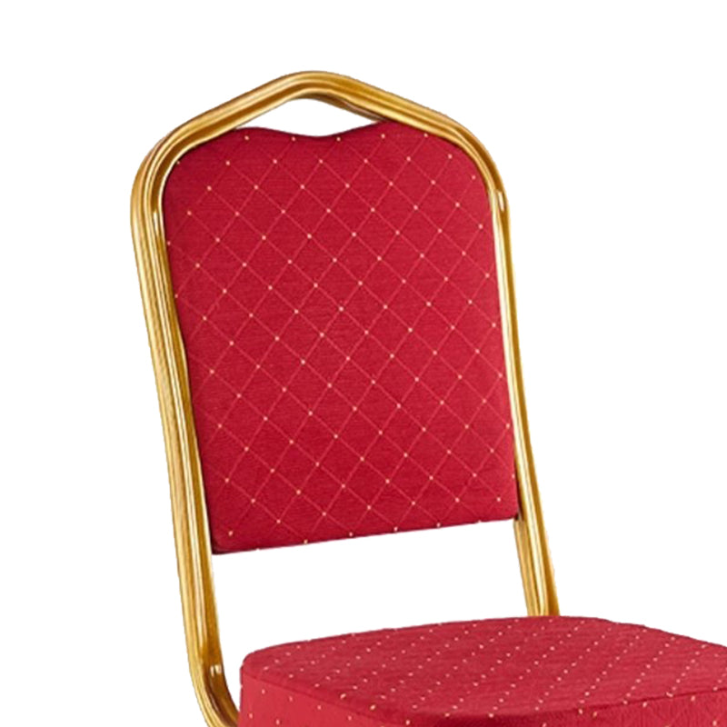 Hilton stackable conference chair fabric red-metal gold 45x51x96cm
