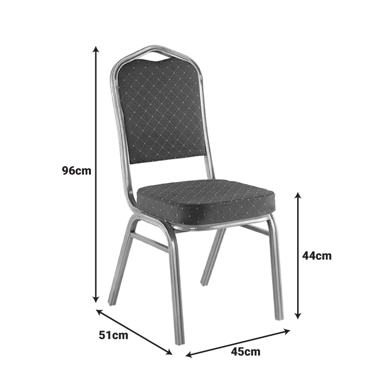 Hilton stackable conference chair fabric red-metal gold 45x51x96cm