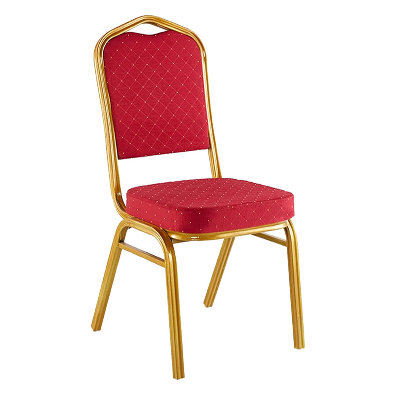 Hilton stackable conference chair fabric red-metal gold 45x51x96cm