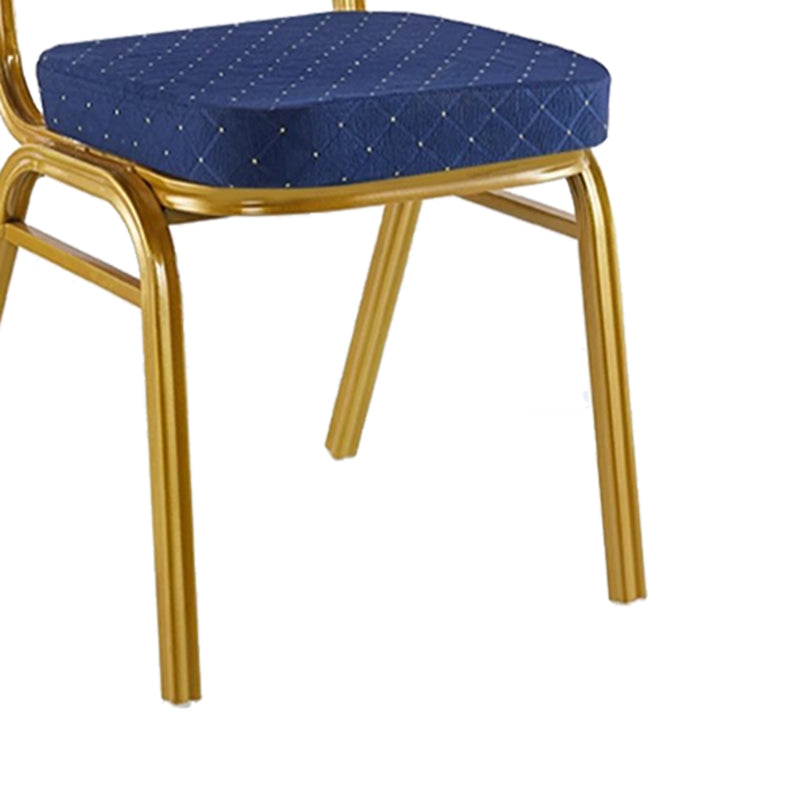 Hilton stackable conference chair fabric blue-metal gold 45x51x96cm