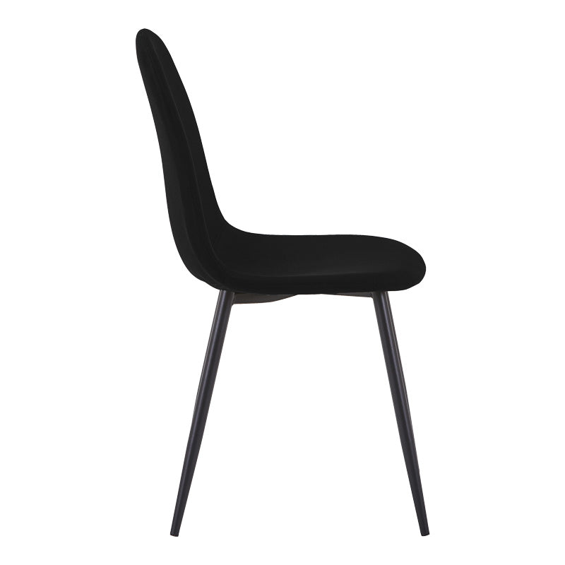 Dining chair Bella black fabric and black metal leg 43.5x52x89cm