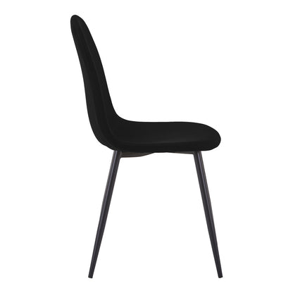 Dining chair Bella black fabric and black metal leg 43.5x52x89cm