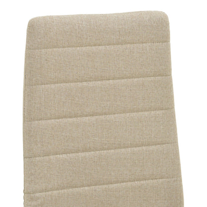 Parker chair fabric in beige shade with natural metal legs 39.5x48x95cm
