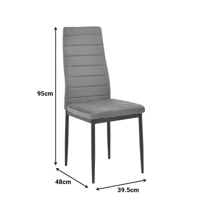 Parker chair fabric in beige shade with natural metal legs 39.5x48x95cm