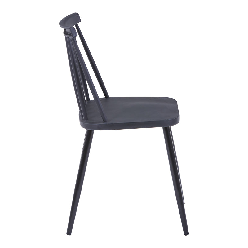 Dining chair Aurora black pp-black metal leg 42x49.5x77cm