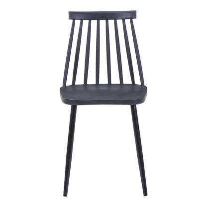 Dining chair Aurora black pp-black metal leg 42x49.5x77cm