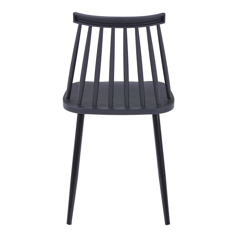 Dining chair Aurora black pp-black metal leg 42x49.5x77cm