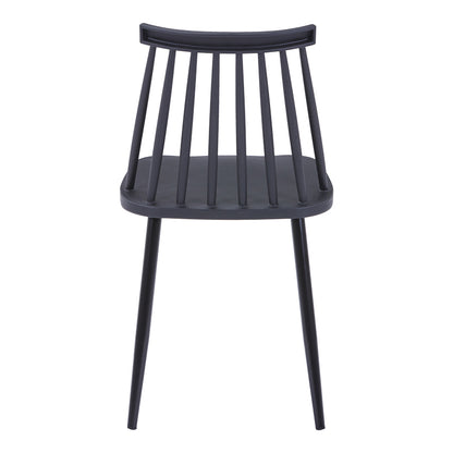 Dining chair Aurora black pp-black metal leg 42x49.5x77cm