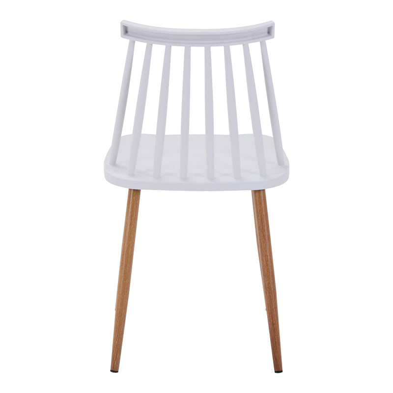 Dining chair Aurora white pp-natural color metal leg 42x49.5x77cm