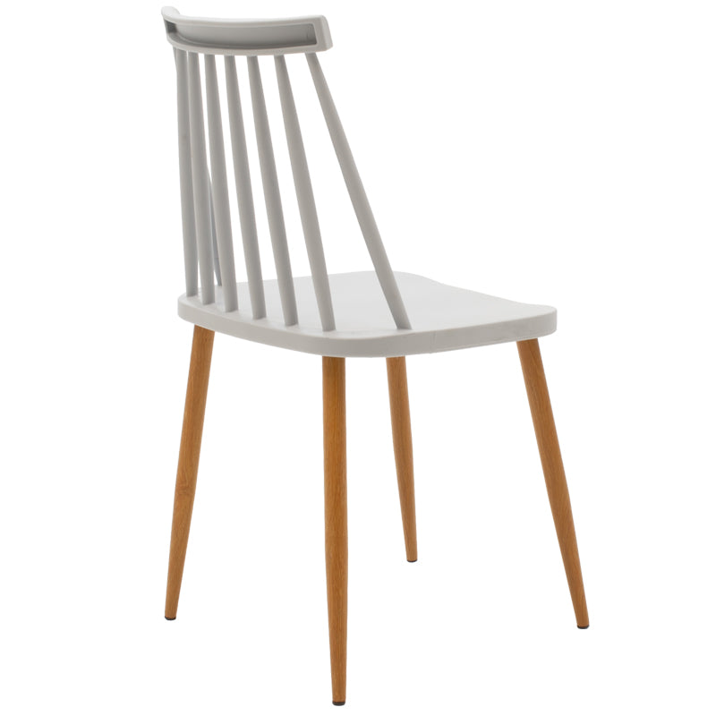 Dining chair Aurora grey pp-natural color metal leg 42x49.5x77cm