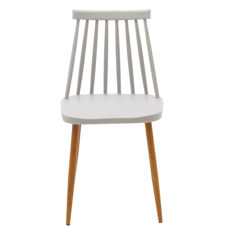 Dining chair Aurora grey pp-natural color metal leg 42x49.5x77cm