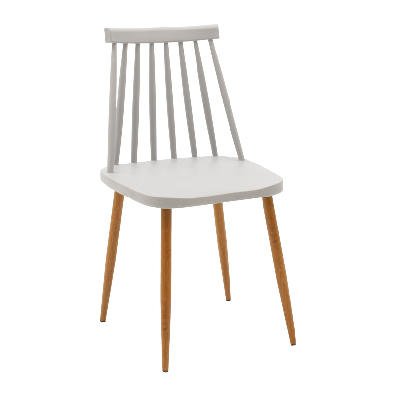 Dining chair Aurora grey pp-natural color metal leg 42x49.5x77cm