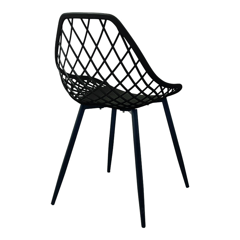Chair Suan black pp-black metal leg 49x51x86cm