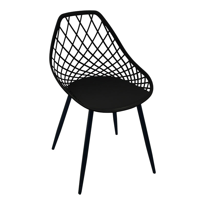 Chair Suan black pp-black metal leg 49x51x86cm