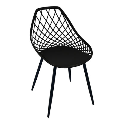 Chair Suan black pp-black metal leg 49x51x86cm