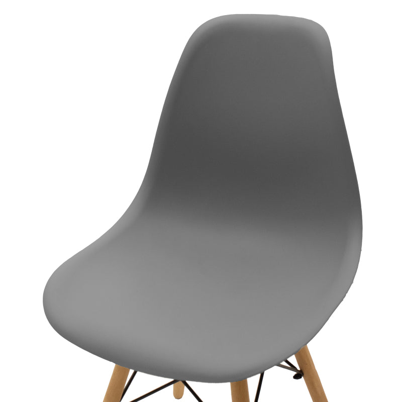 Chair Julita PP grey-natural leg 46x50x82cm