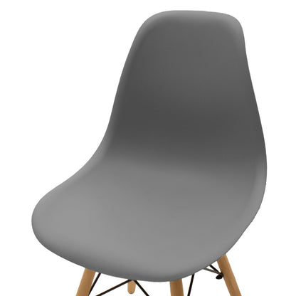 Chair Julita PP grey-natural leg 46x50x82cm