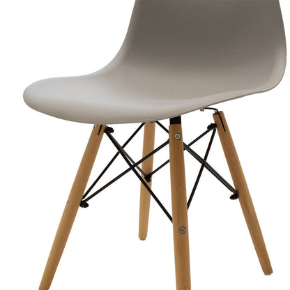 Chair Julita PP grey-natural leg 46x50x82cm