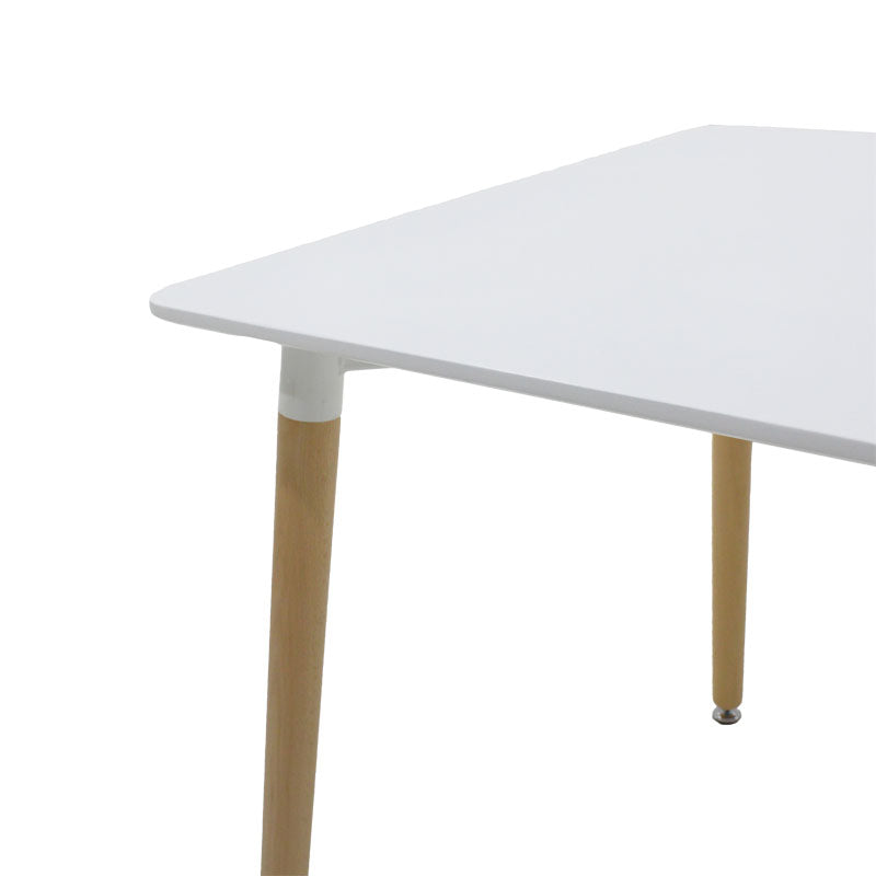 Dining table Natali pakoworld MDF top white-natural legs 80x80x76cm