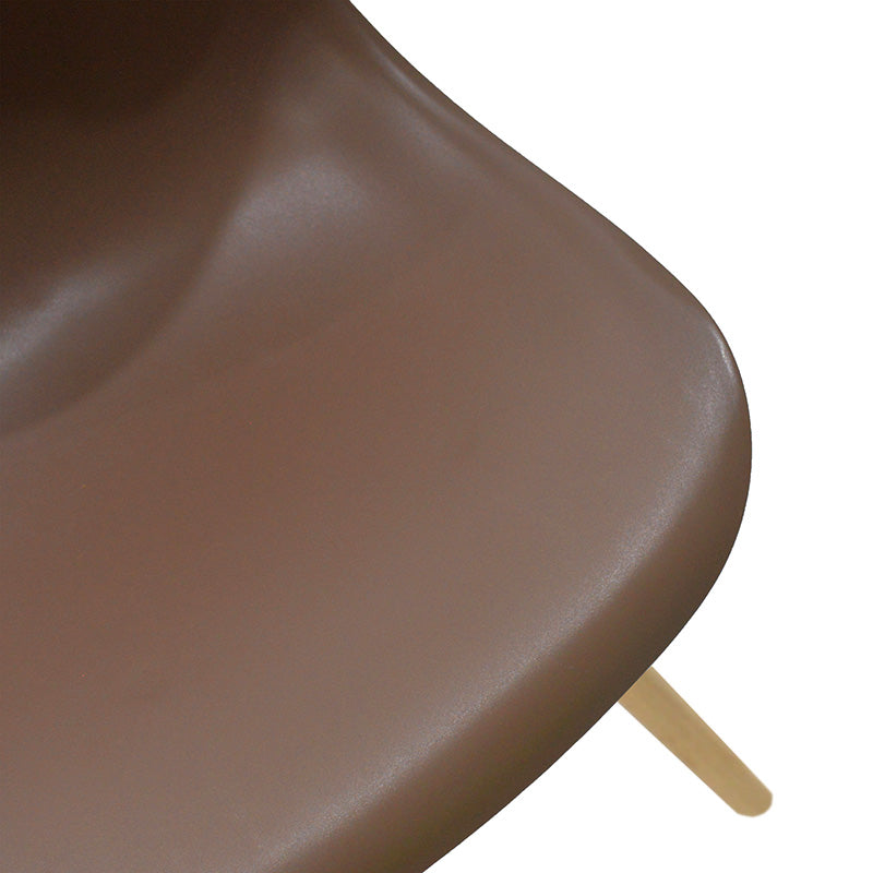 Chair Julita pakoworld PP brown-natural leg 46x50x82cm