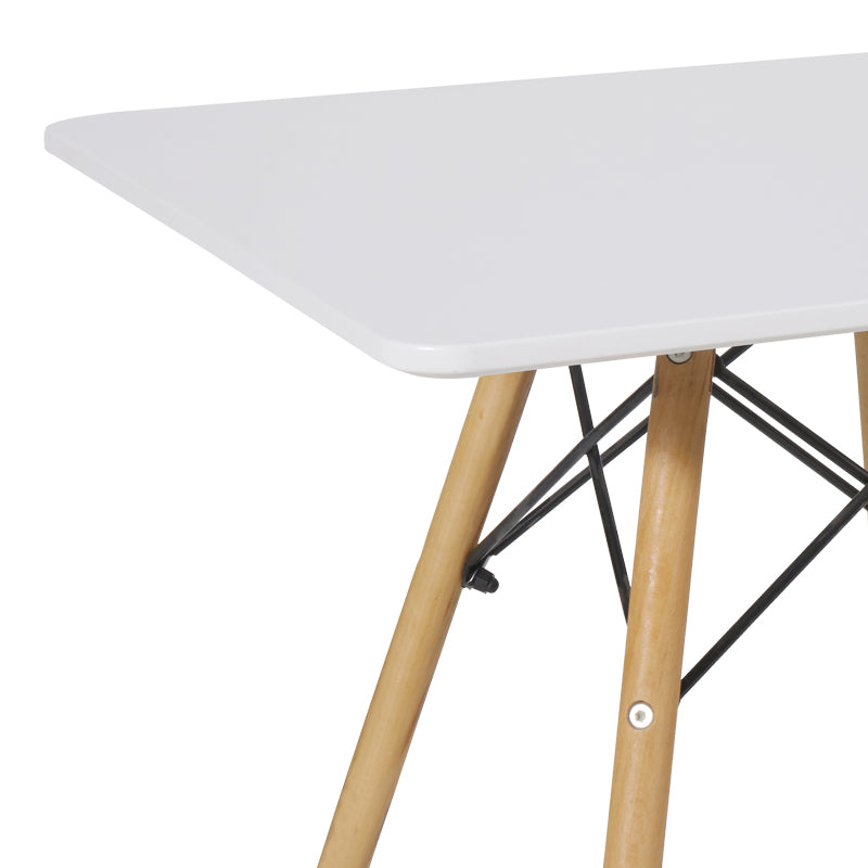 Natali children's table pakoworld MDF white and natural beech wood 60x60x51cm