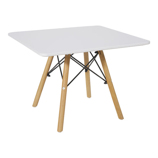 Natali children's table pakoworld MDF white and natural beech wood 60x60x51cm